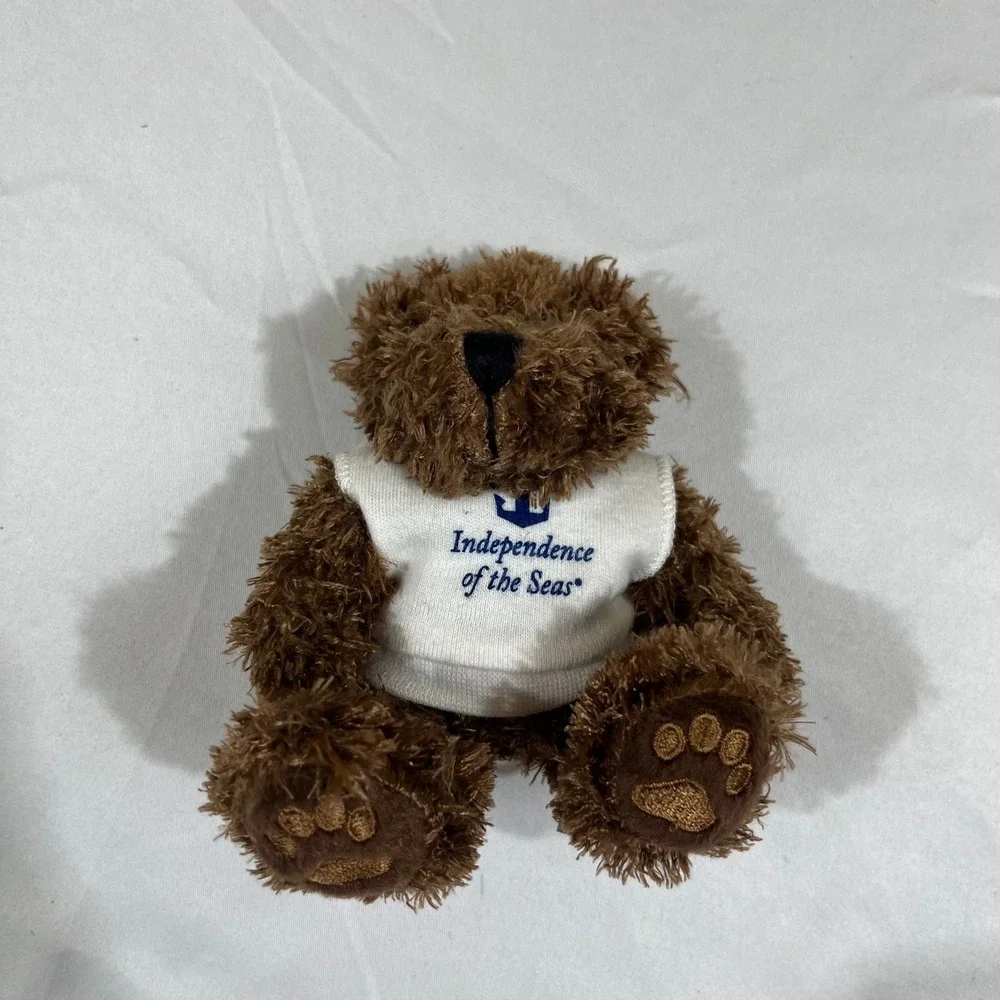 Royal Caribbean Plush Teddy Bear Small Brown Independence of the Seas Vintage